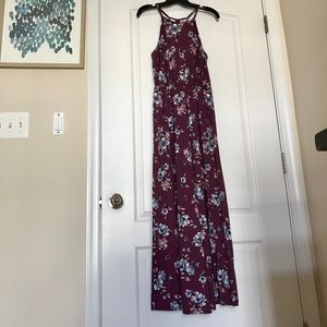 Purple Floral Maxi Dress